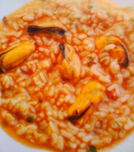 Arroz caldoso con mejillones