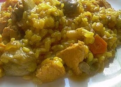 Arroz con verduras y pollo