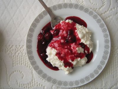 Postre danés de arroz con almendras (Rise a l'amande)